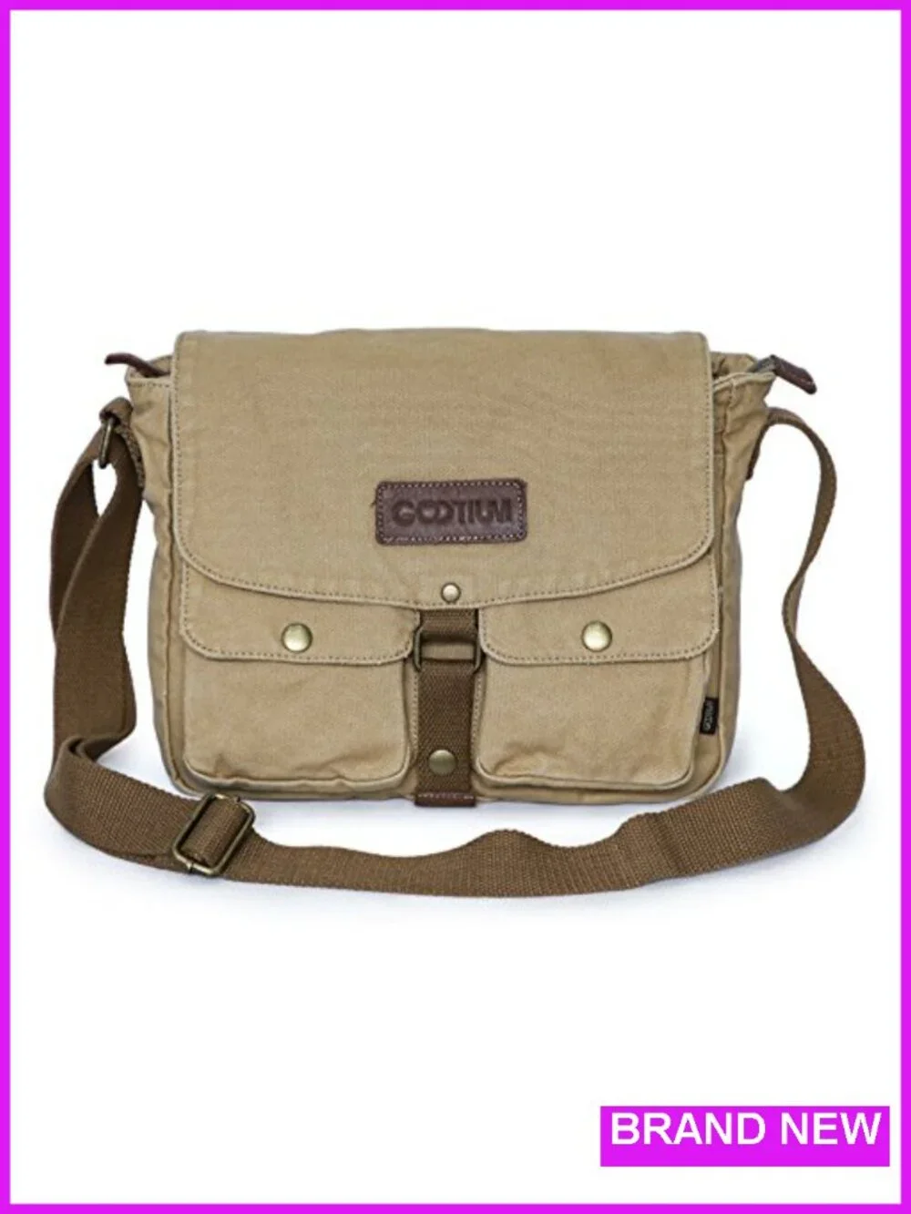 Canvas Messenger Bag Crossbody Shoulder Military Satchel for Men